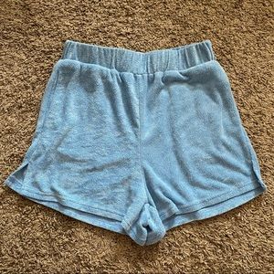 Pretty Garbage Blue Terry Cloth Shorts